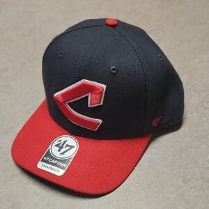 '47 Captain Cleveland Indians Throwback Logo Snapback Hat